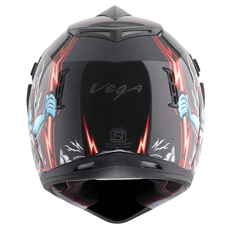 VEGA Thunder Black Red Off Road Helmet