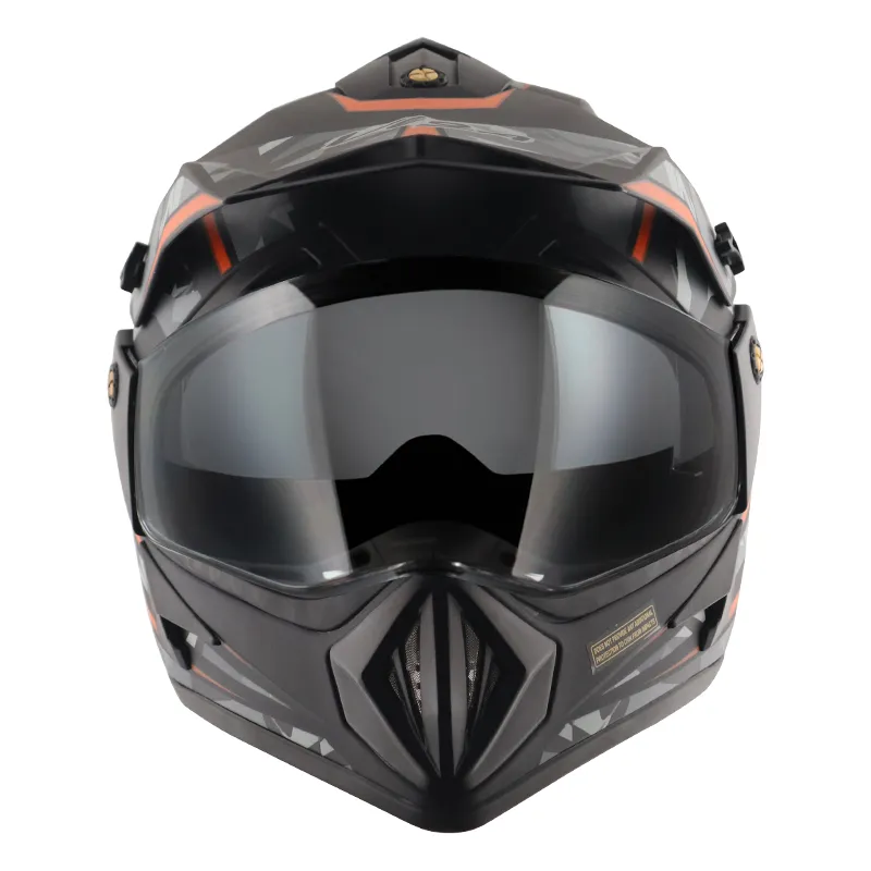 VEGA Camo Dull Black Orange Off Road Helmet