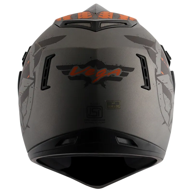 VEGA Secret Dull Anthracite Black Off Road Helmet