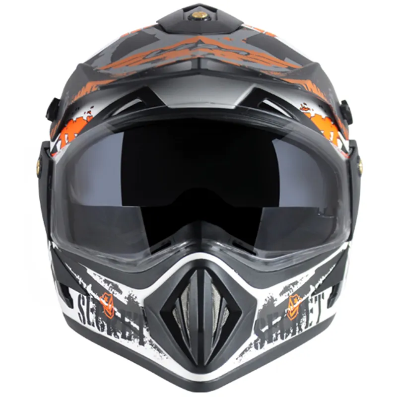 VEGA Secret Dull White Black Off Road Helmet