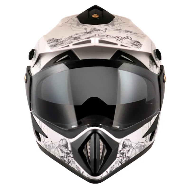 VEGA Sketch White Silver Off Road Helmet