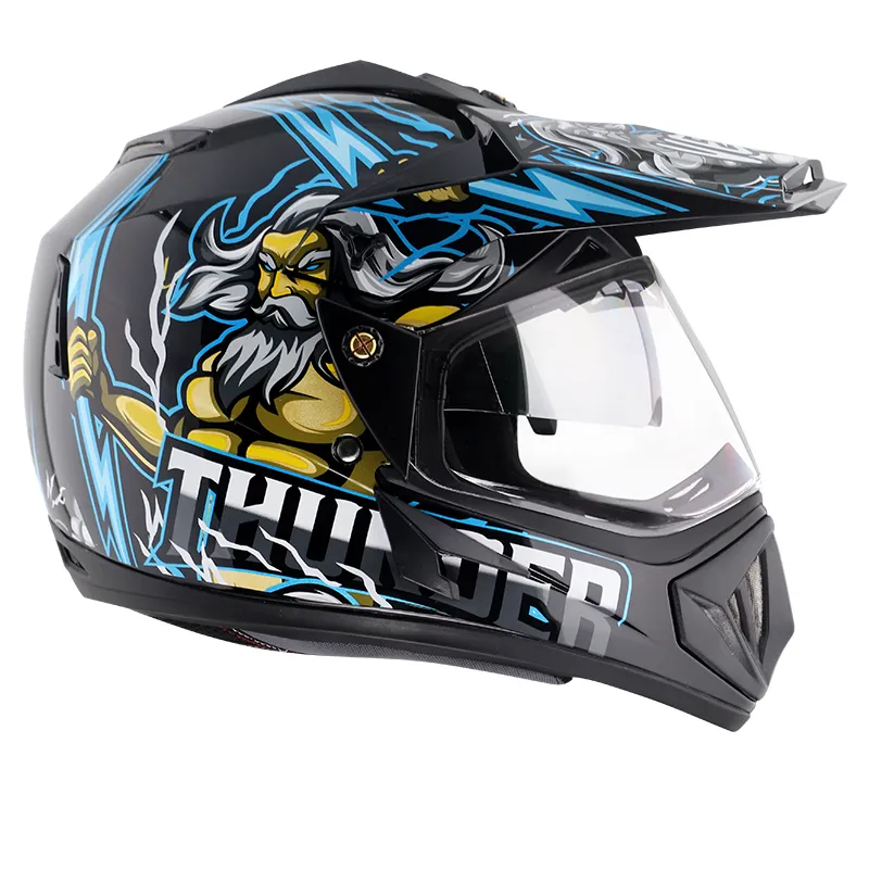 VEGA Thunder Black Blue Off Road Helmet