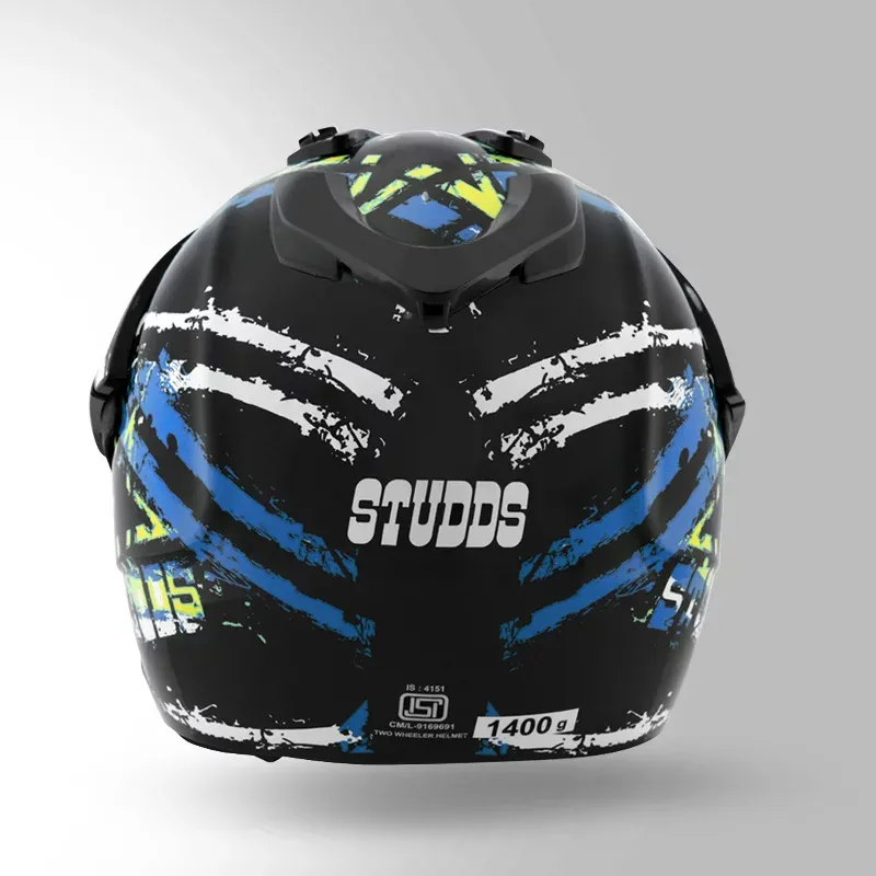 VEGA Motocross Blue Black Off Road Helmet