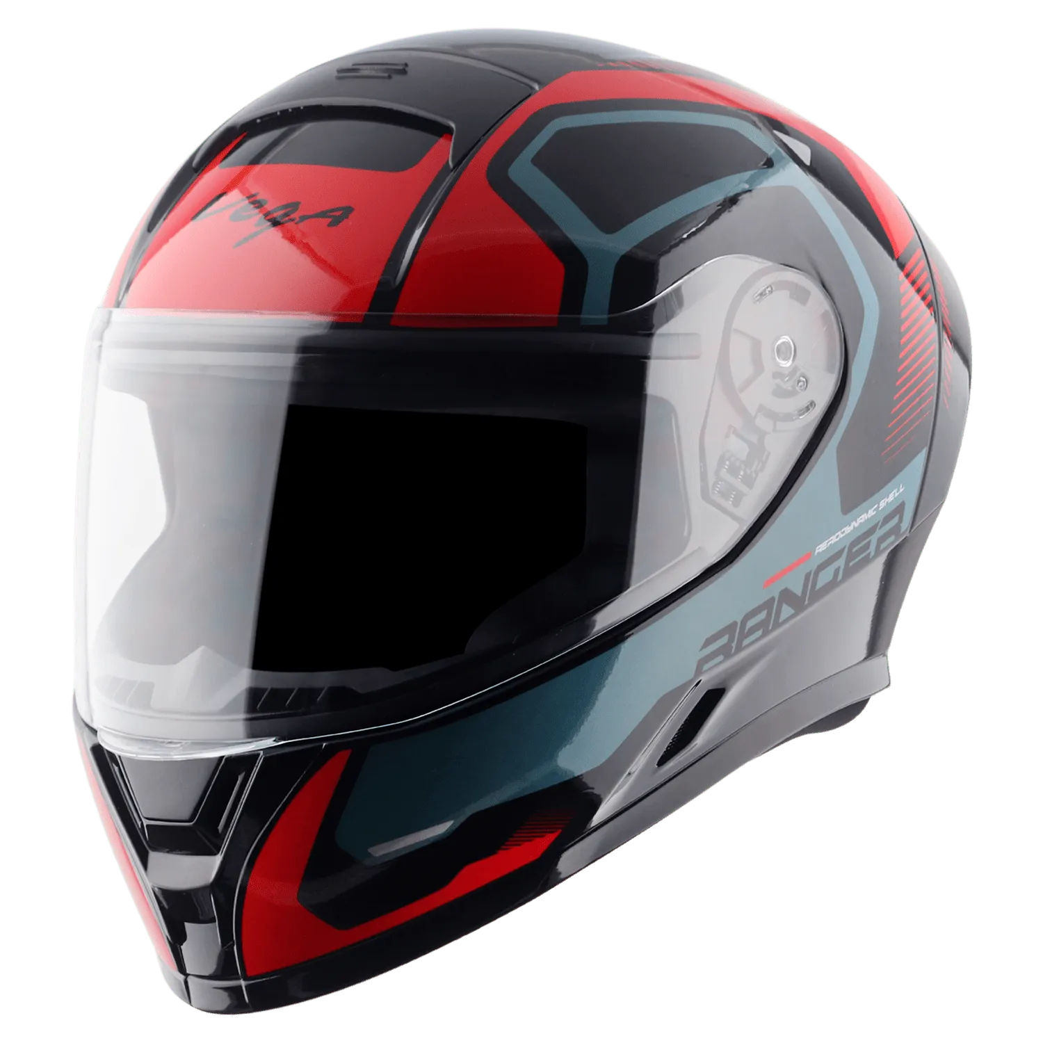 VEGA Ranger Dx Crew Dull Black Red Full Face Helmet