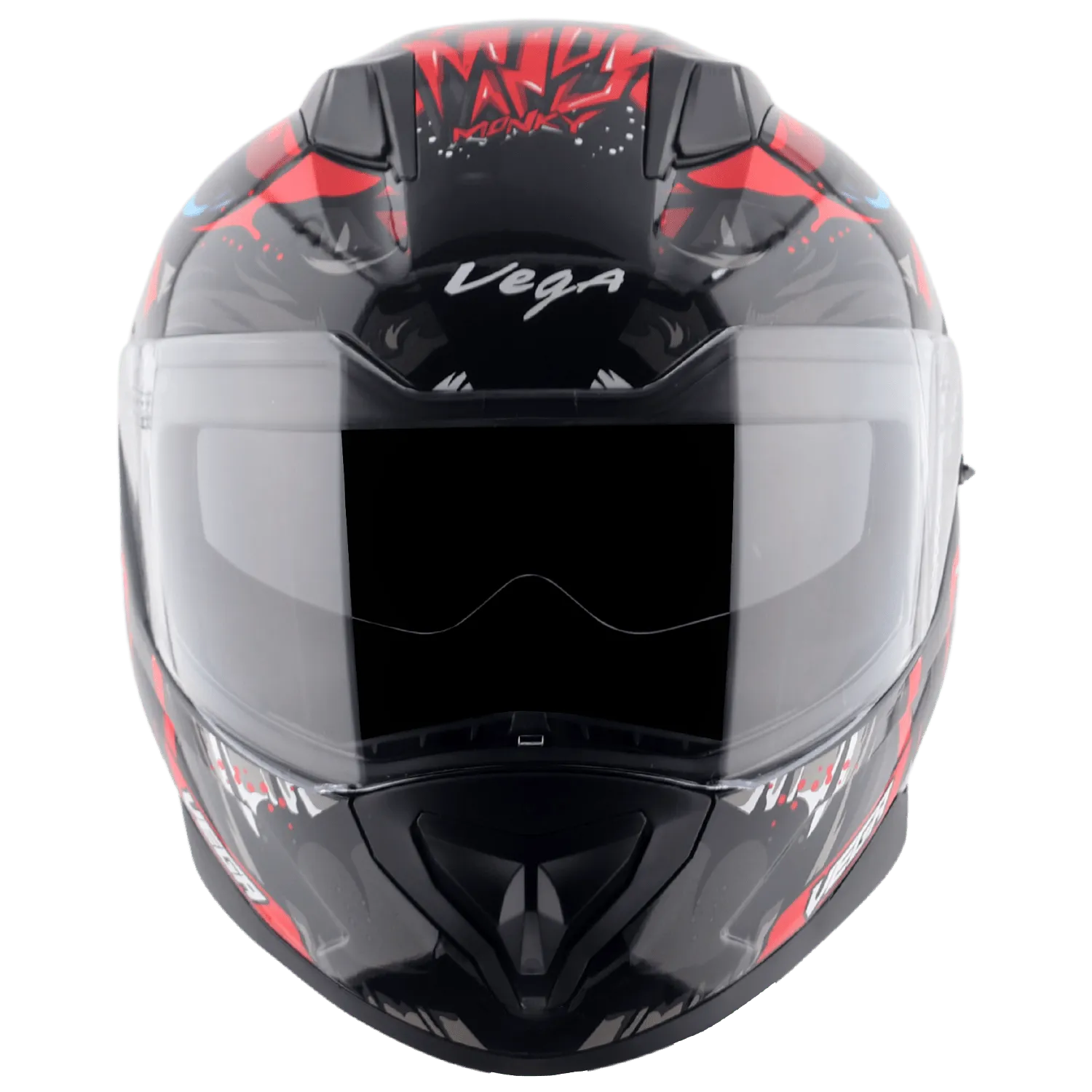 VEGA Rapid Dx Mandy Monkey Black Red Full Face Helmet