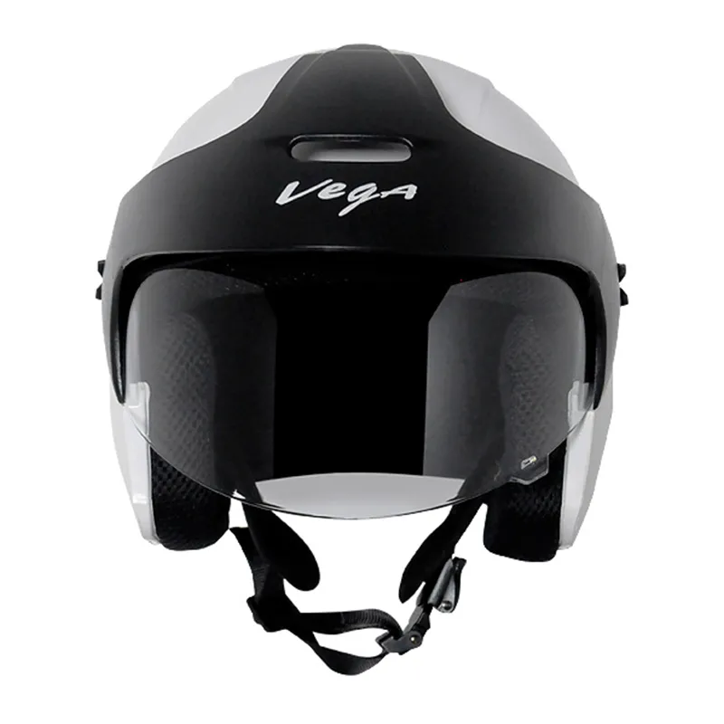 VEGA Ridge With Peak White Half Face Helmet