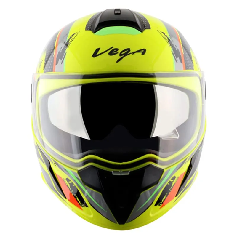 VEGA Ryker Attic Neon Yellow Black Full Face Helmet