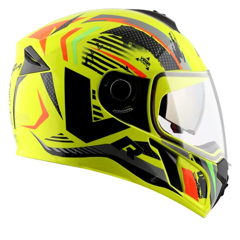 VEGA Ryker Attic Neon Yellow Black Full Face Helmet