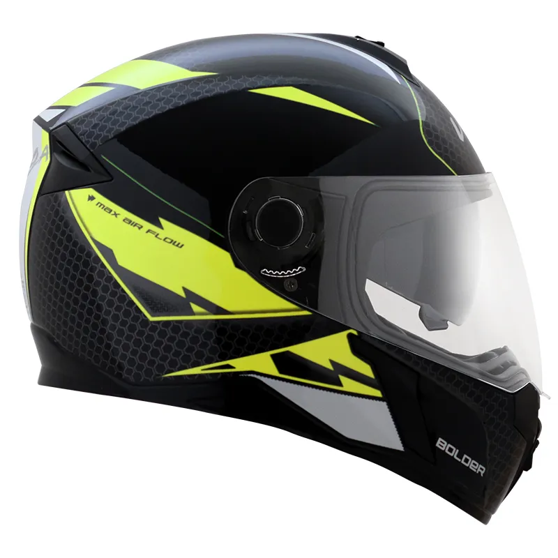 VEGA Ryker Bolder Black Neon Yellow Full Face Helmet