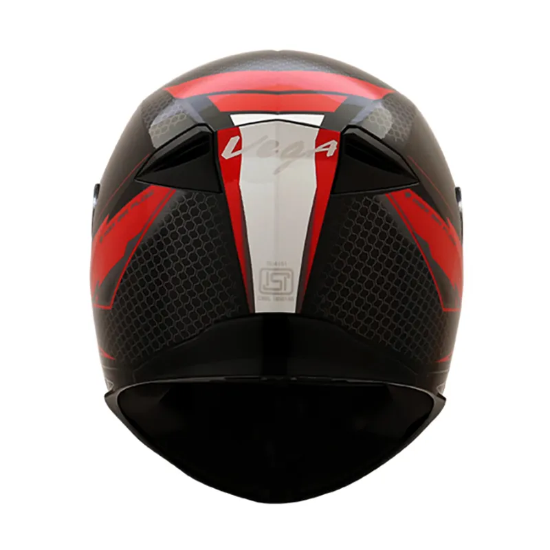 VEGA Ryker Bolder Black Red Full Face Helmet