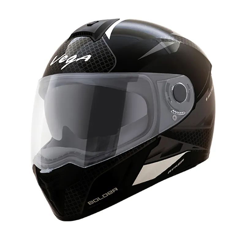 VEGA Ryker Bolder Black Silver Full Face Helmet