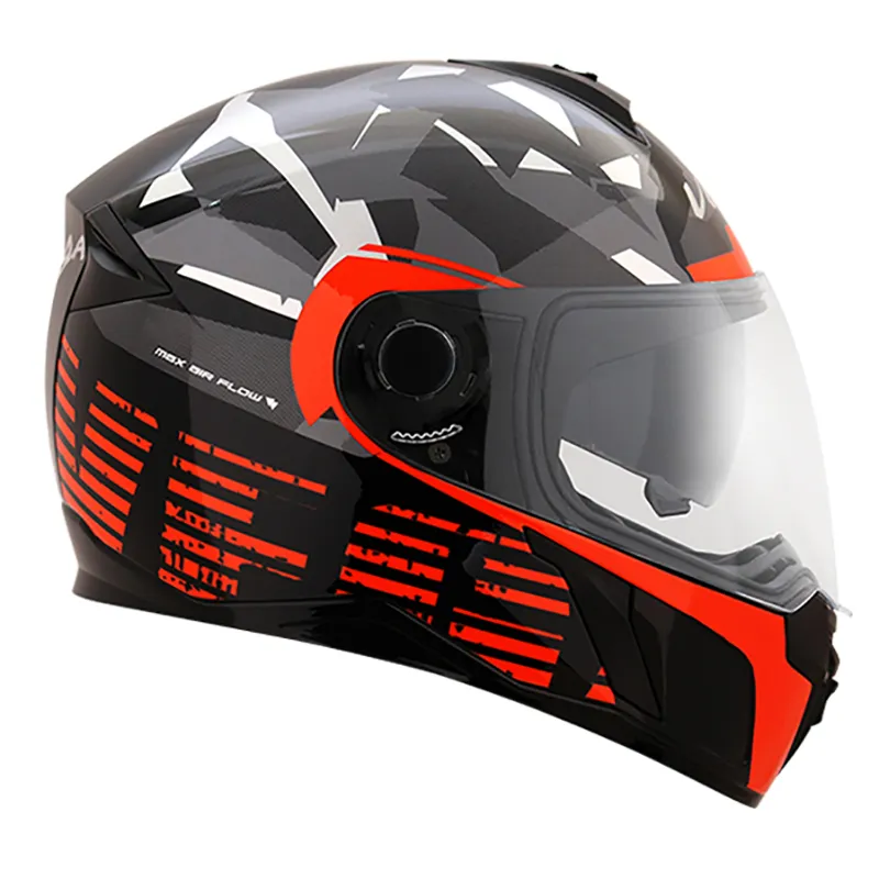 VEGA Ryker Camo Black Orange Full Face Helmet