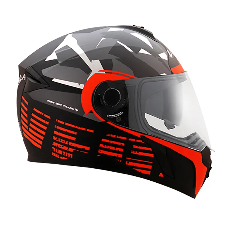 VEGA Ryker Camo Dull Black Orange Full Face Helmet