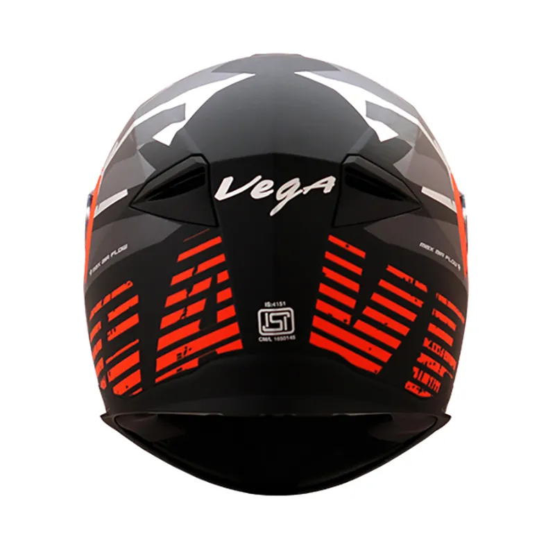 VEGA Ryker Camo Dull Black Orange Full Face Helmet