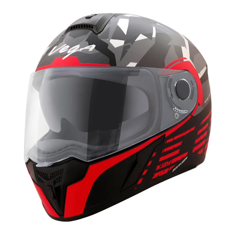 VEGA Ryker Camo Dull Black Red Full Face Helmet