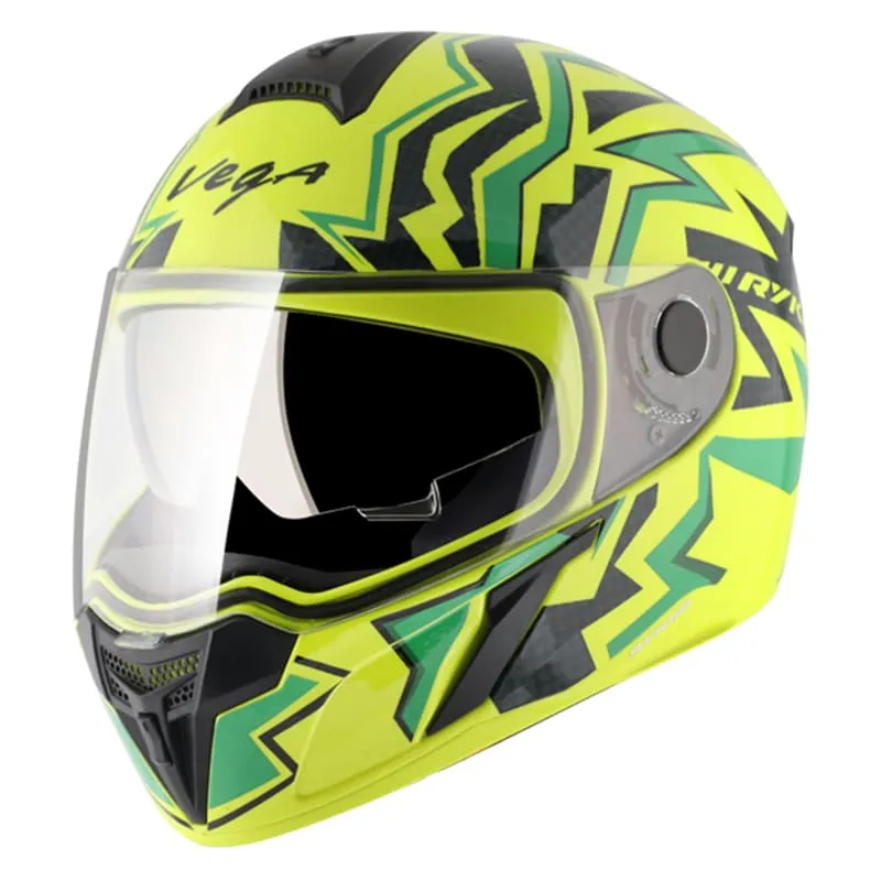 VEGA Ryker Elite Neon Yellow Green Full Face Helmet