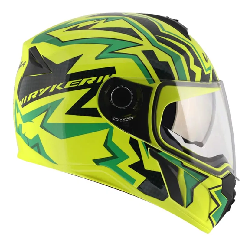 VEGA Ryker Elite Neon Yellow Green Full Face Helmet