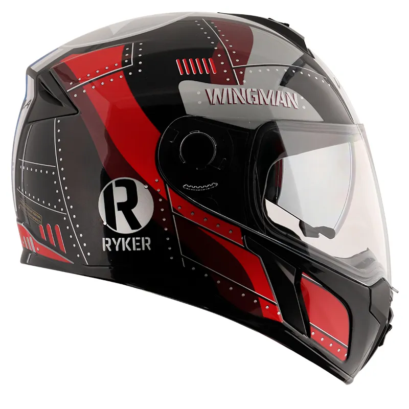 VEGA Ryker Wingman Black Red Full Face Helmet