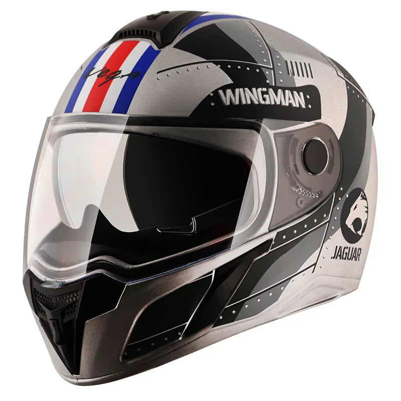 VEGA Ryker Wingman Dull Cool Grey Black Full Face Helmet