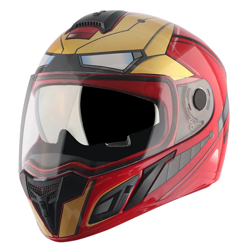 VEGA Ryker Dx Marvel Iron Man Red Gold Full Face Helmet