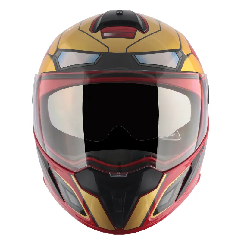 VEGA Ryker Dx Marvel Iron Man Red Gold Full Face Helmet
