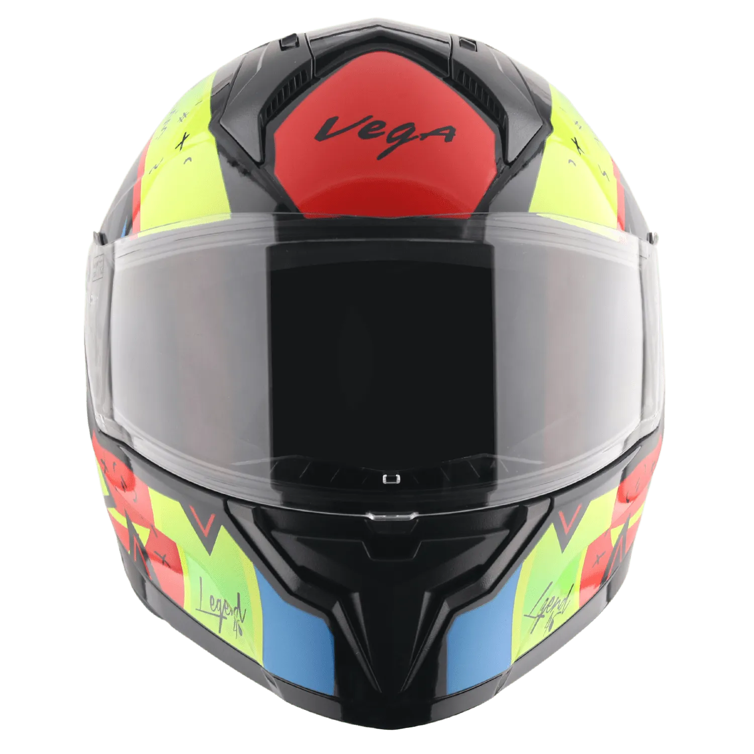 VEGA Sonic Dx Legend Black Neon Yellow Full Face Helmet