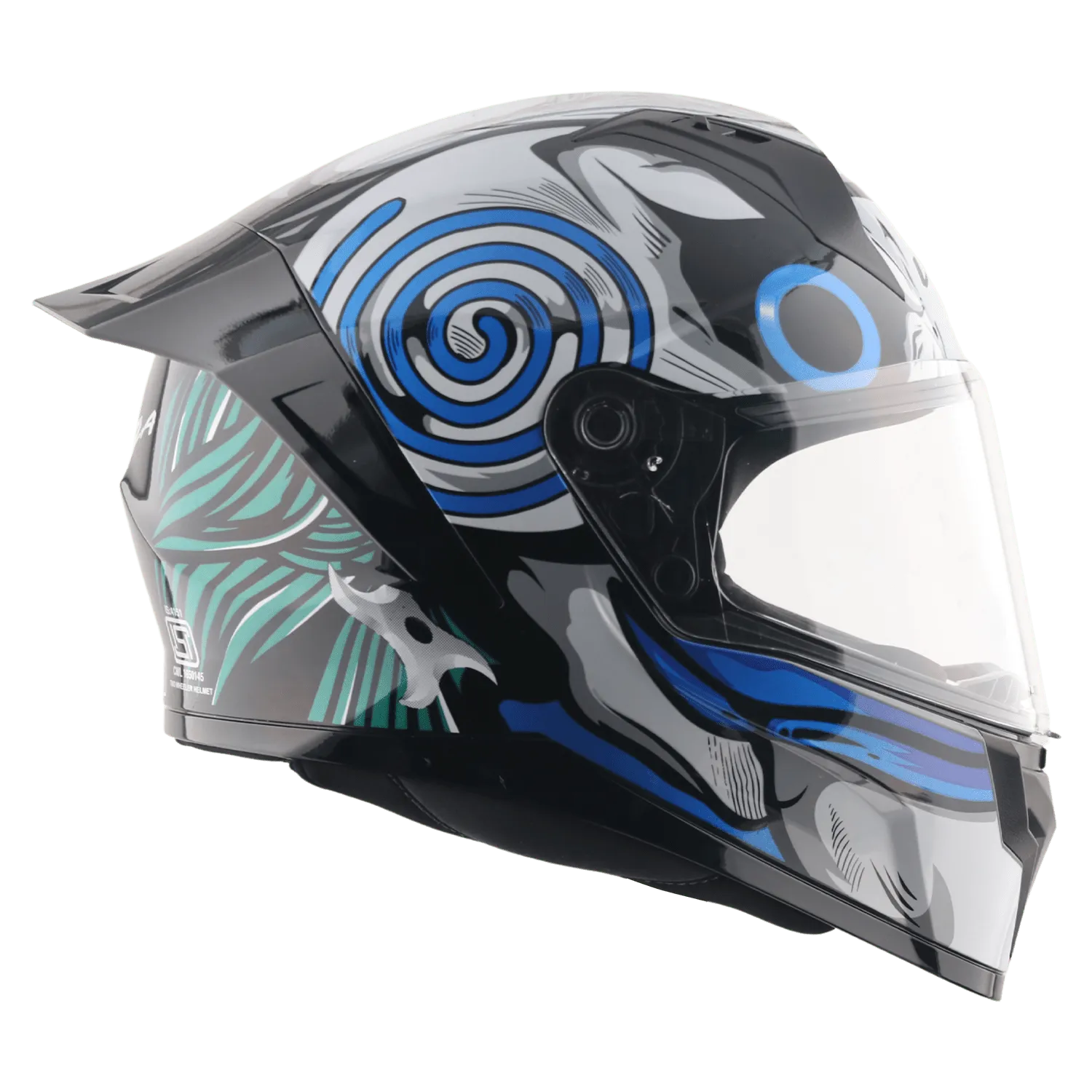 VEGA Sonic Dx Saw Black Blue Full Face Helmet
