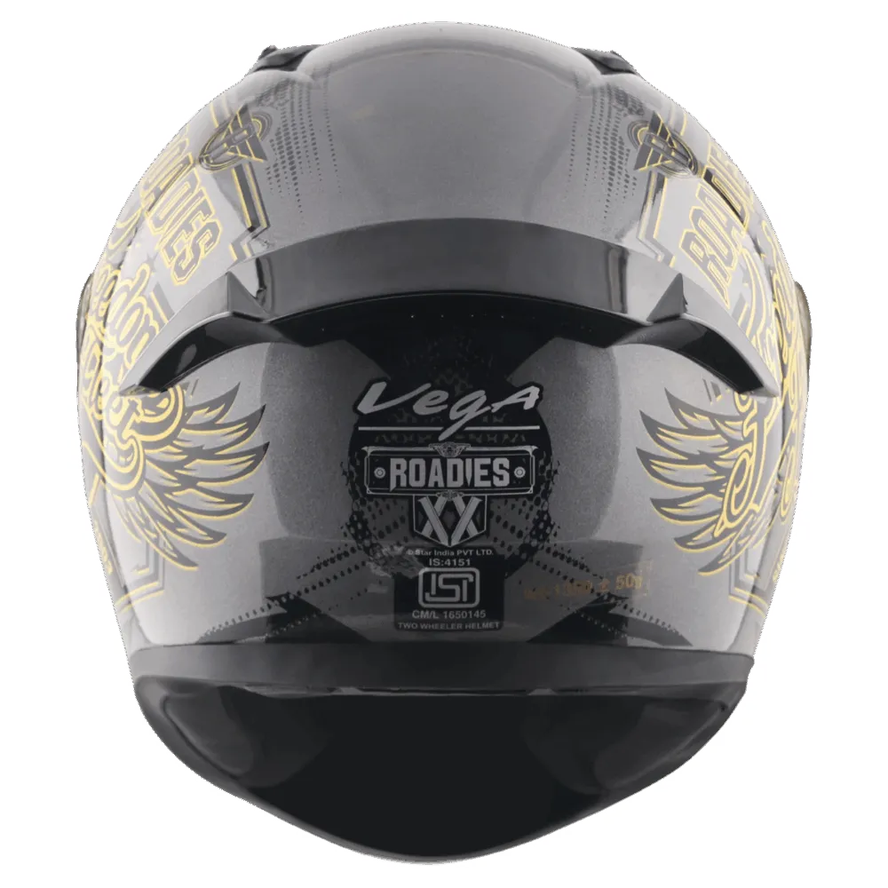 Vega Bolt Dx Rodies Freedom Fleet Athena Black Gold Full Face Helmet 