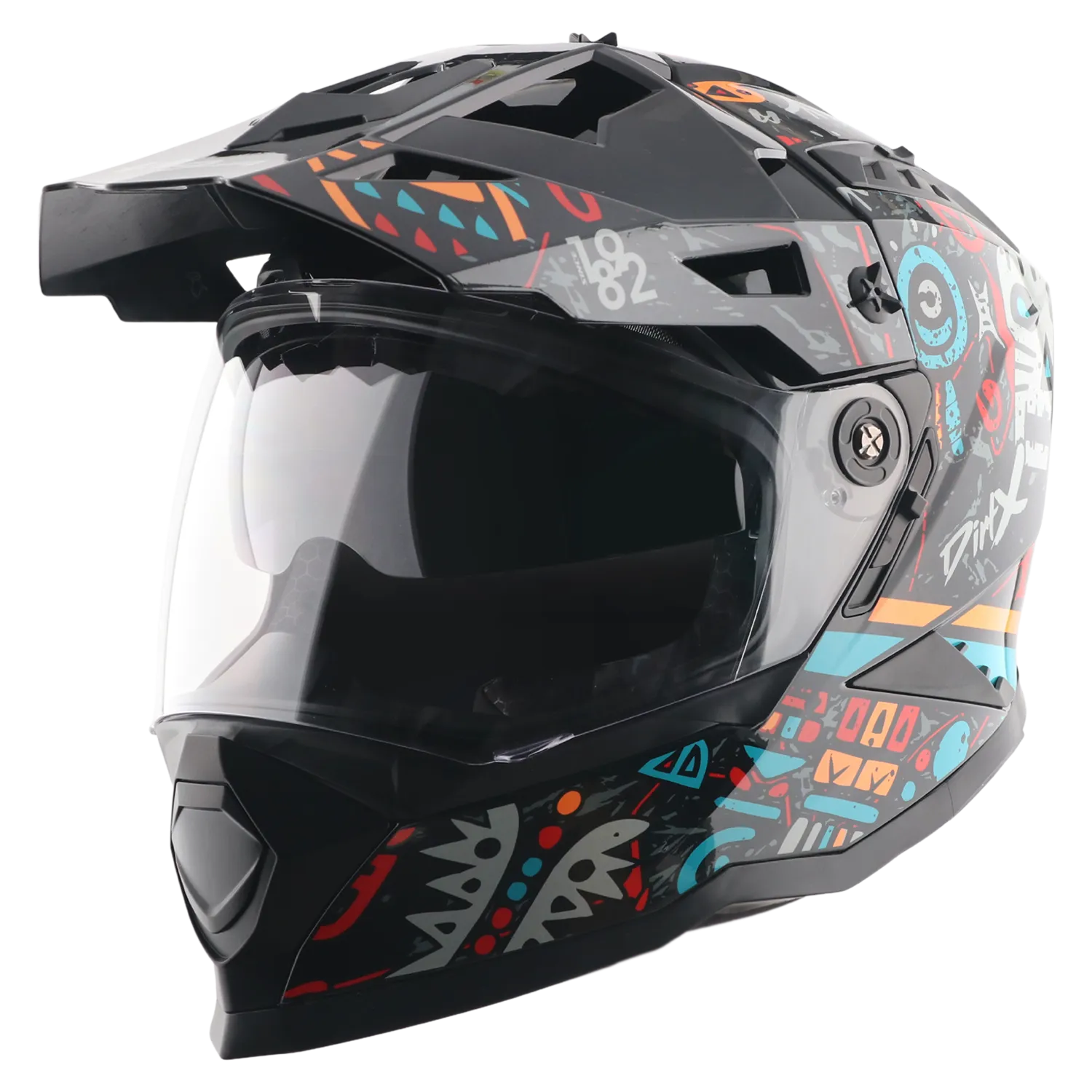 Vega Dirt Dx Challenge Black Red Off Road Helmet
