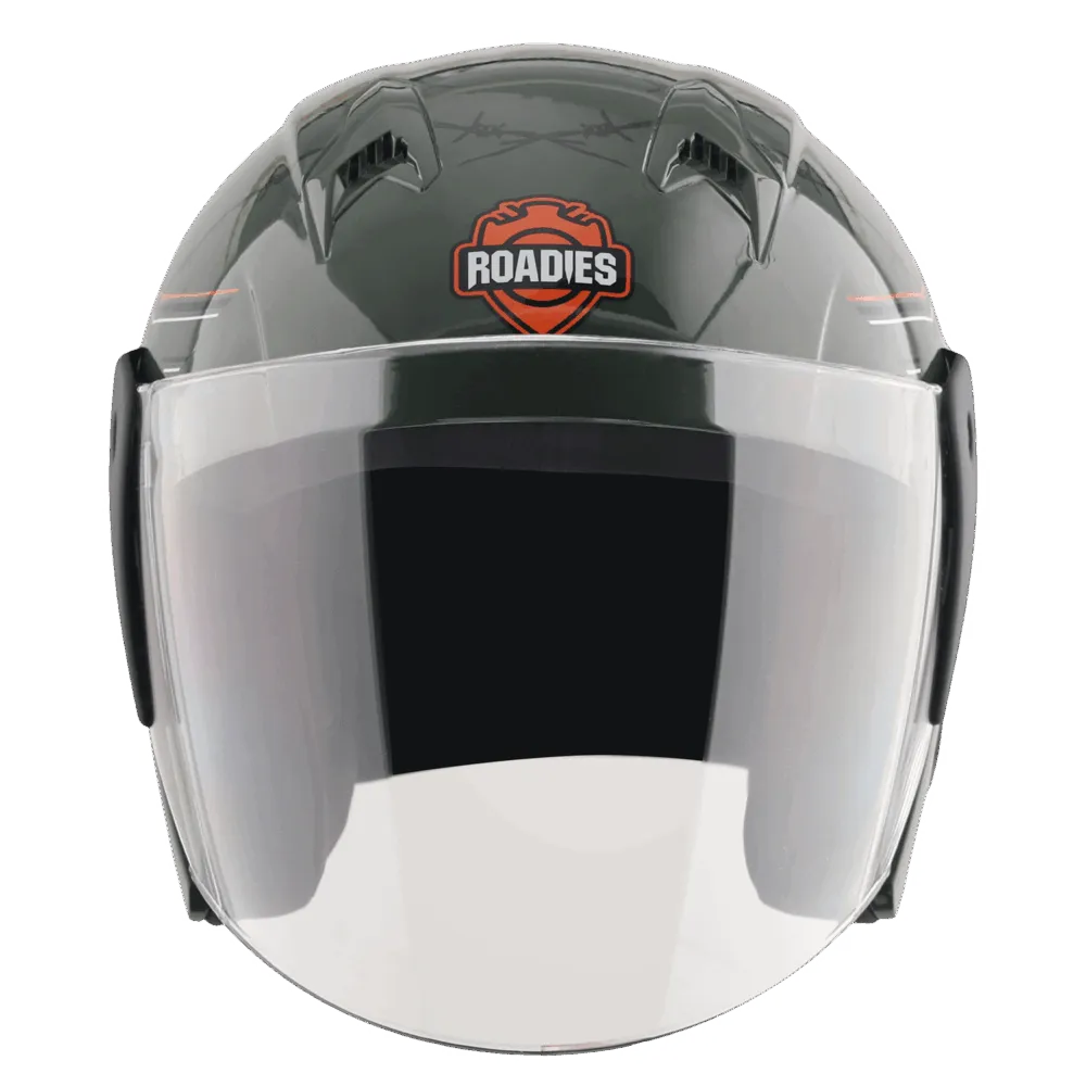 Vega Lark Dx Roadies Raid Hard Battle Green Half Face Helmet