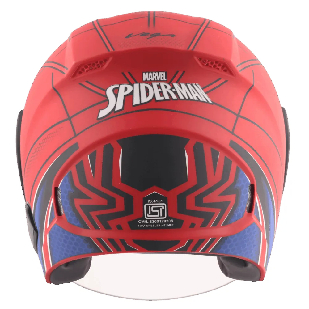 Vega Lark Dx Spiderman Red Blue Half Face Helmet