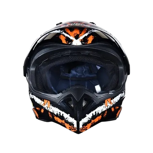 VEGA Motocross Orange Black Off Road Helmet