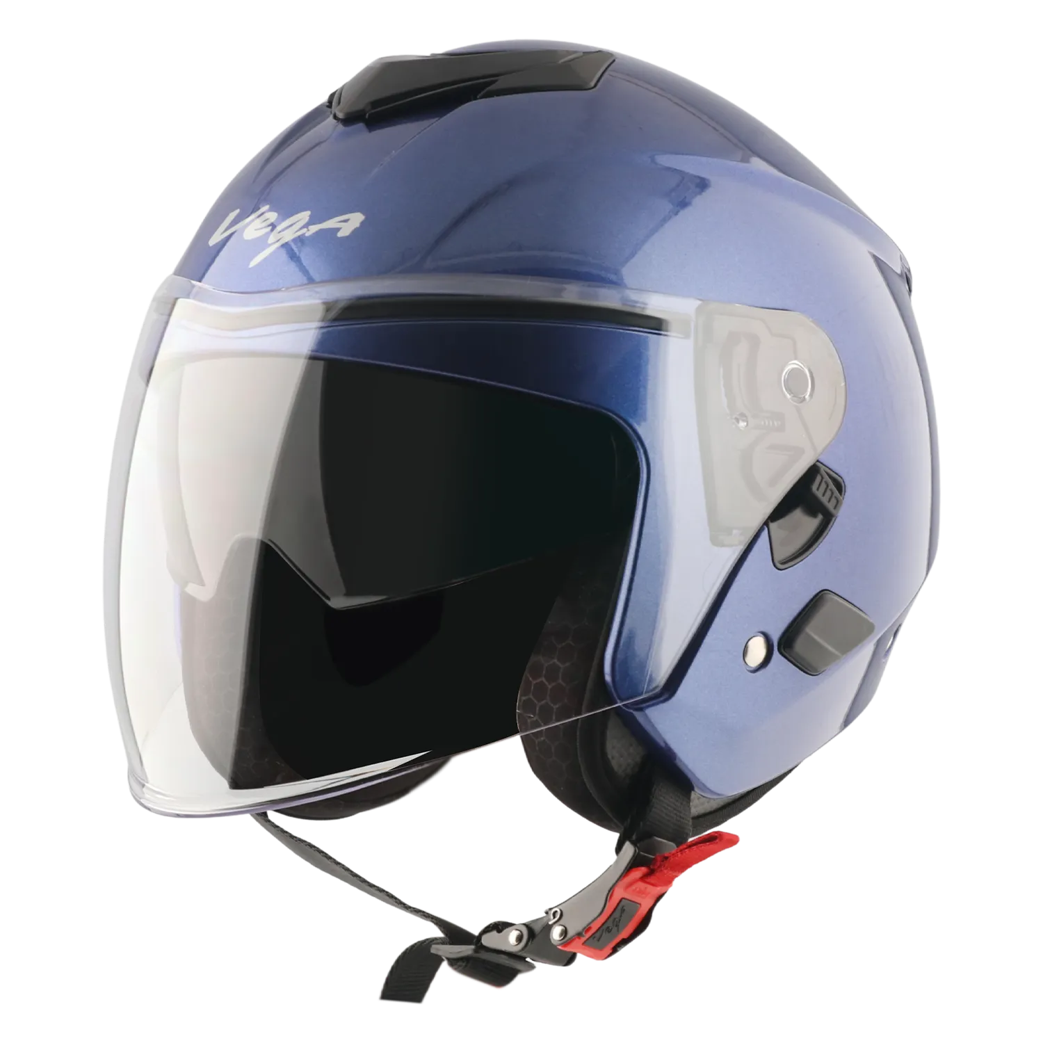 Vega Punch Solid M.Blue Half Face Helmet