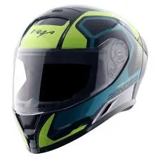 Vega Ranger Dx Revenge Black Neon Yellow Full Face Helmet