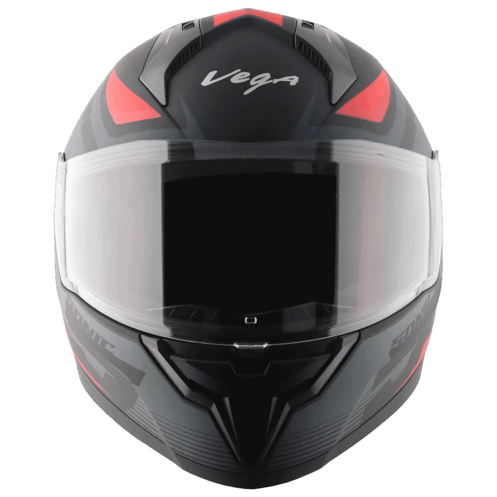Vega Sonic Dx Trigger Dull Black Red Full Face Helmet