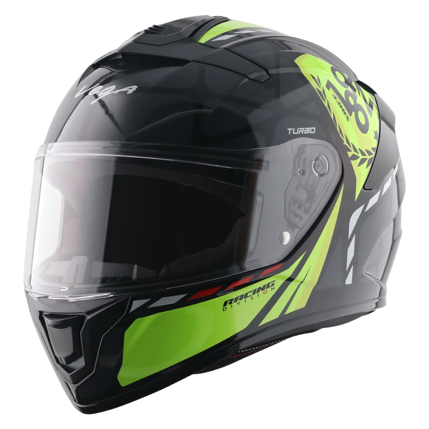 Vega Turbo Squad Black Neon yellow Full Face Helmet