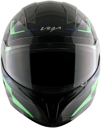 VEGA Voyager Dx Riccoo Black Neon Green Full Face Helmet