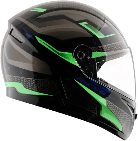VEGA Voyager Dx Riccoo Black Neon Green Full Face Helmet