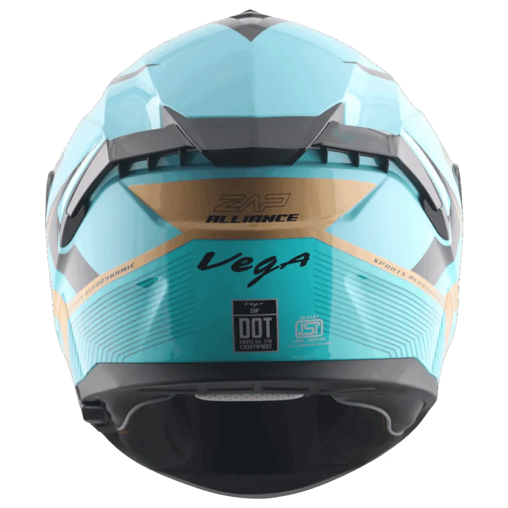 Vega Zap Dx Alliance Hex Blue Black Full face Helmet 