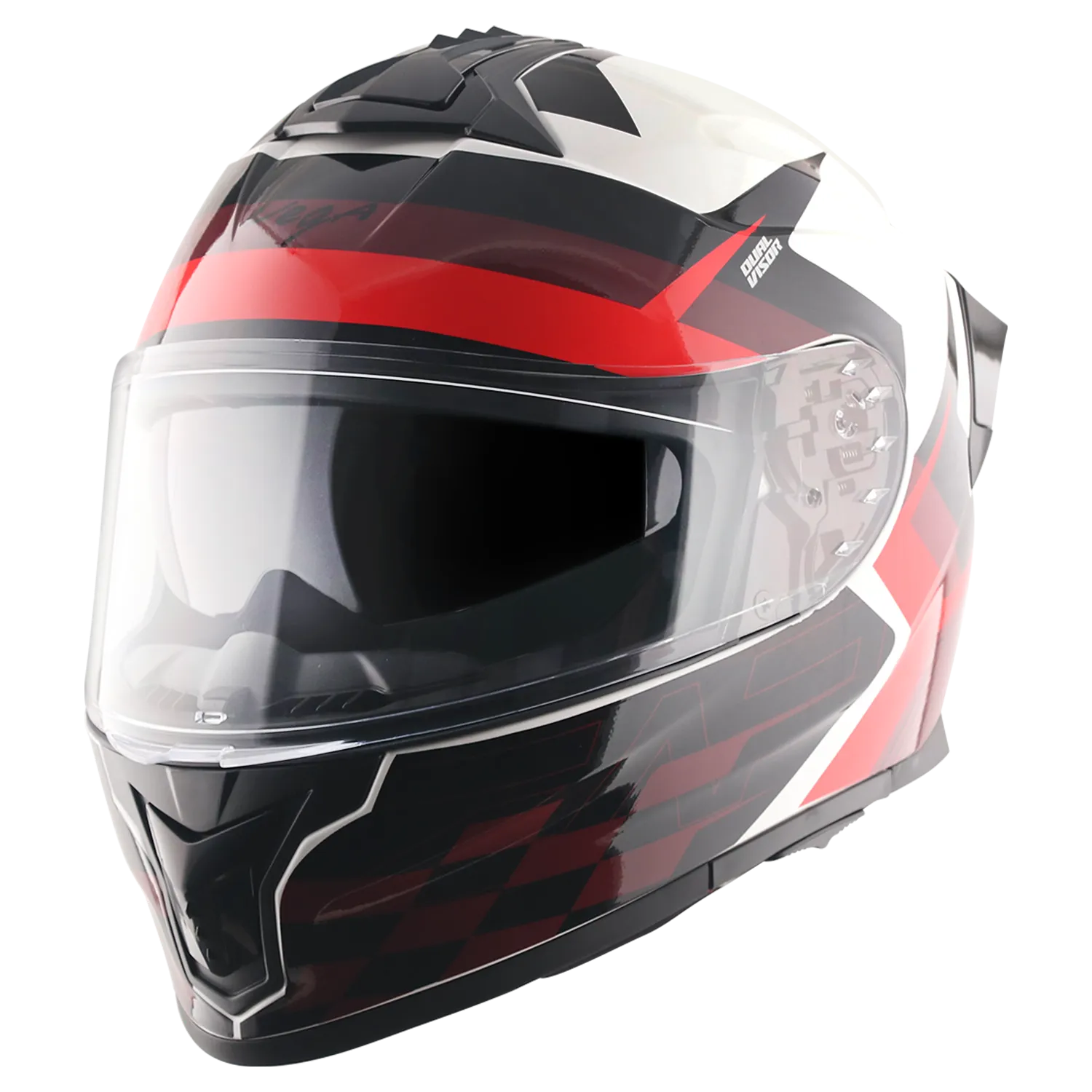 Vega Zap Dx Alliance White Red Full face Helmet