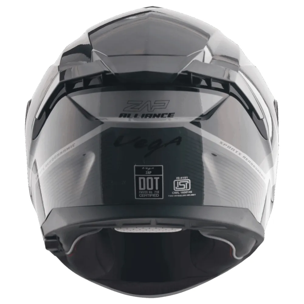 Vega Zap Dx Dv Alliance Black Gray Full Face Helmet