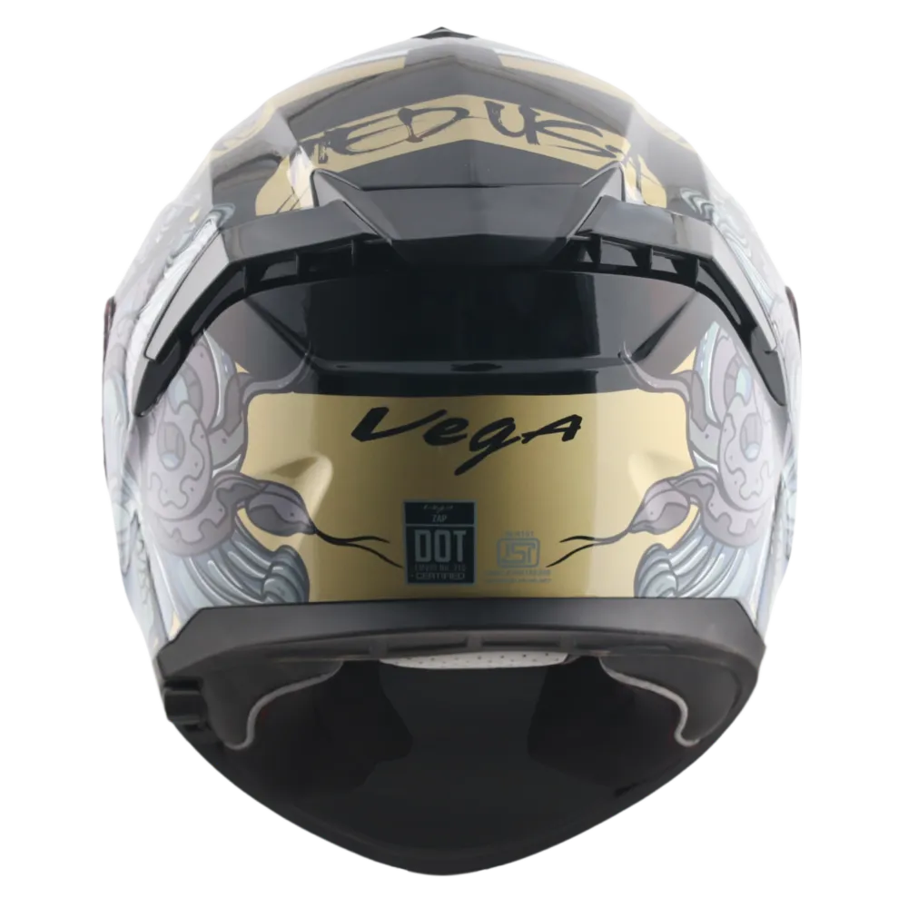 Vega Zap Dx Medusa Black Gray Full face Helmet