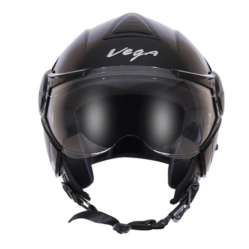 VEGA Verve Black Half Face Helmet