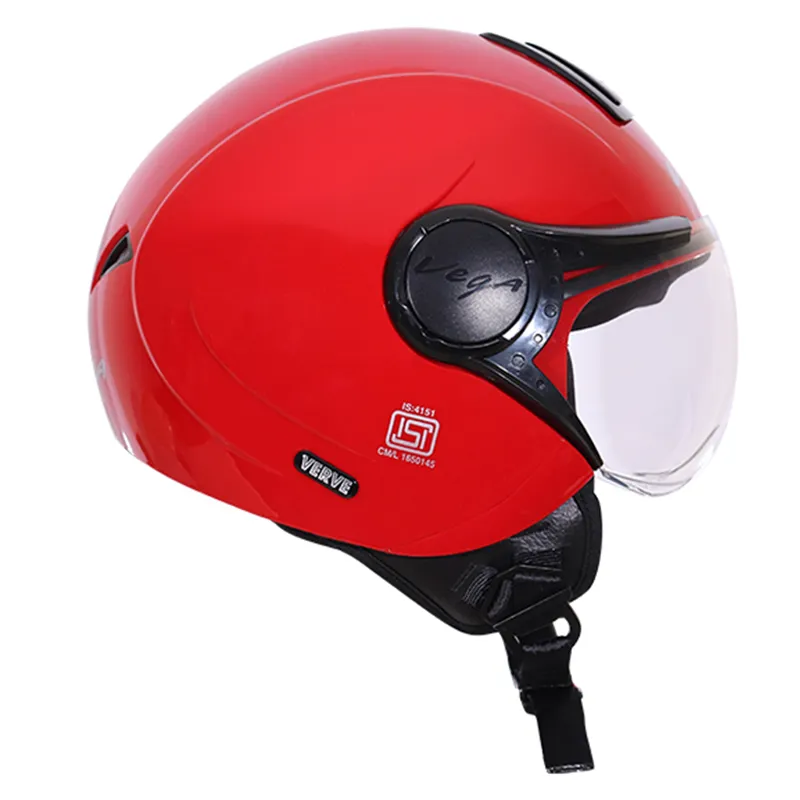 VEGA Verve Red Half Face Helmet