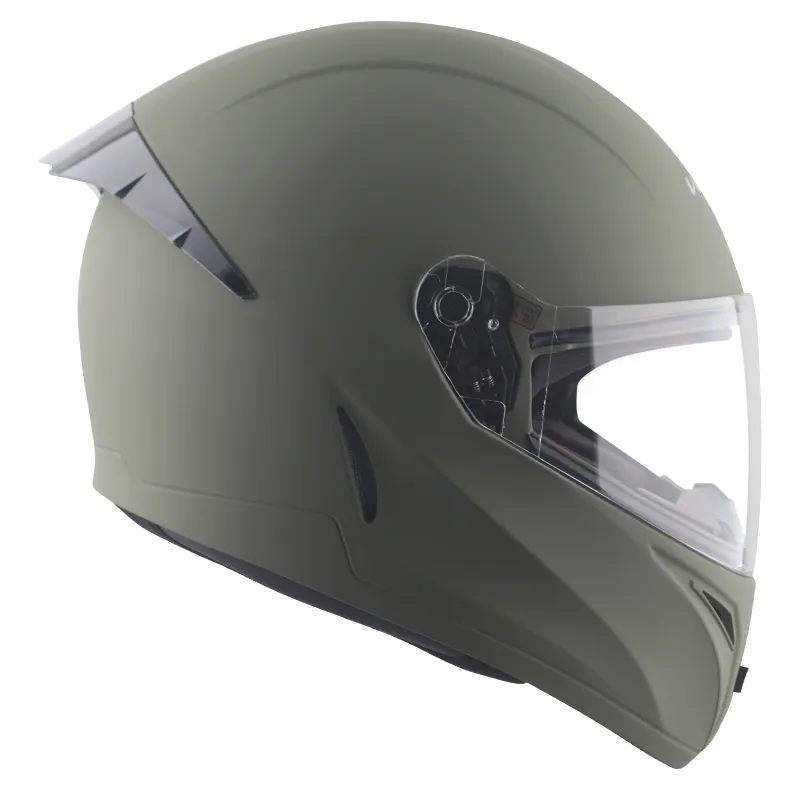VEGA Voyager Dx Dull Battle Green Half Face Helmet
