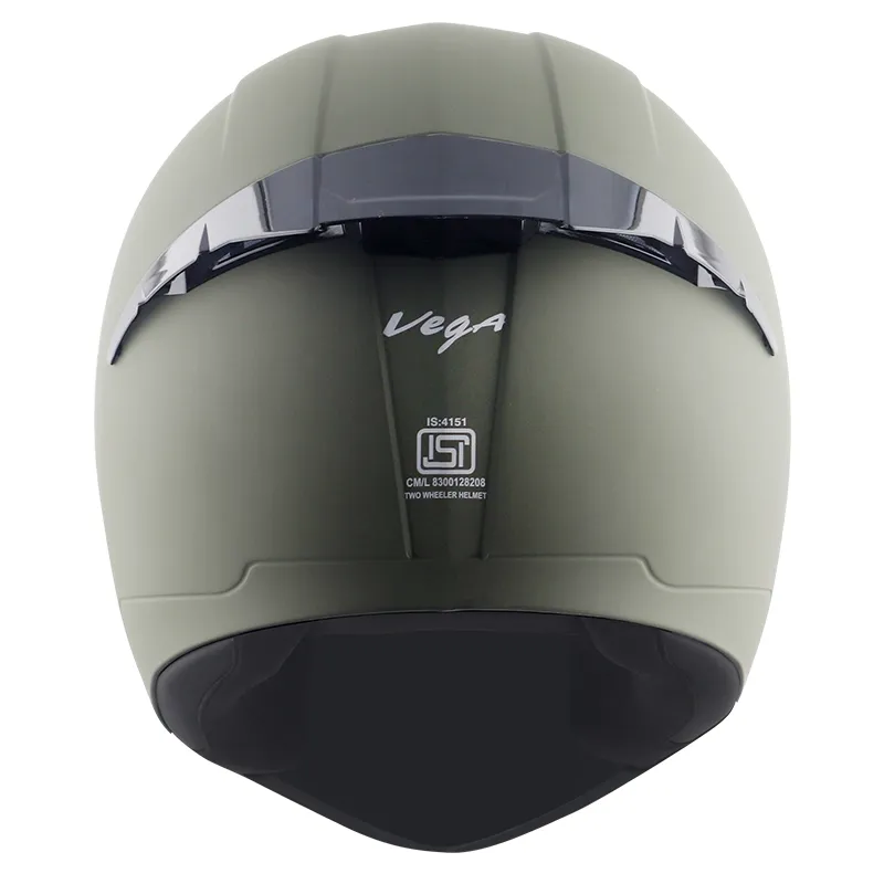 VEGA Voyager Dx Dull Battle Green Half Face Helmet
