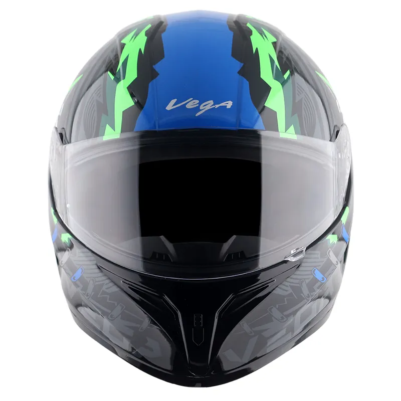 VEGA Voyager Dx Killer Black Blue Half Face Helmet