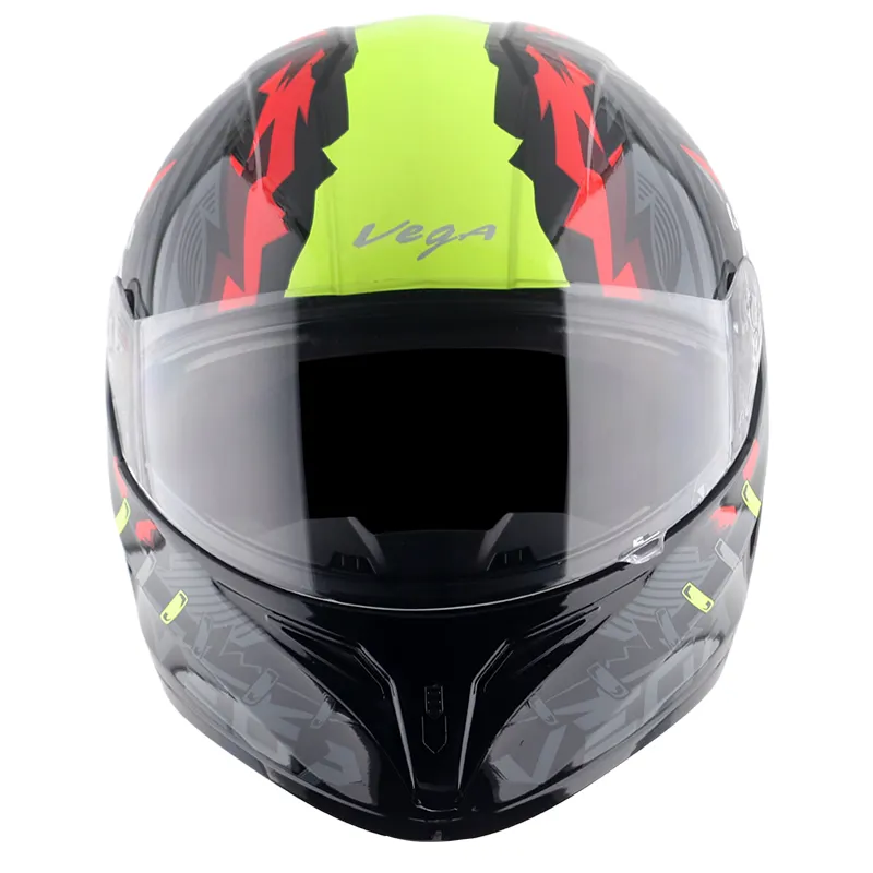 VEGA Voyager Dx Killer Black Neyon Yellow Half Face Helmet