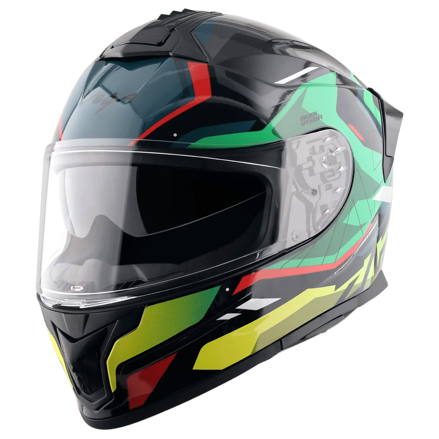 VEGA Zap Dx Volt Black Red Md Full Face Helmet