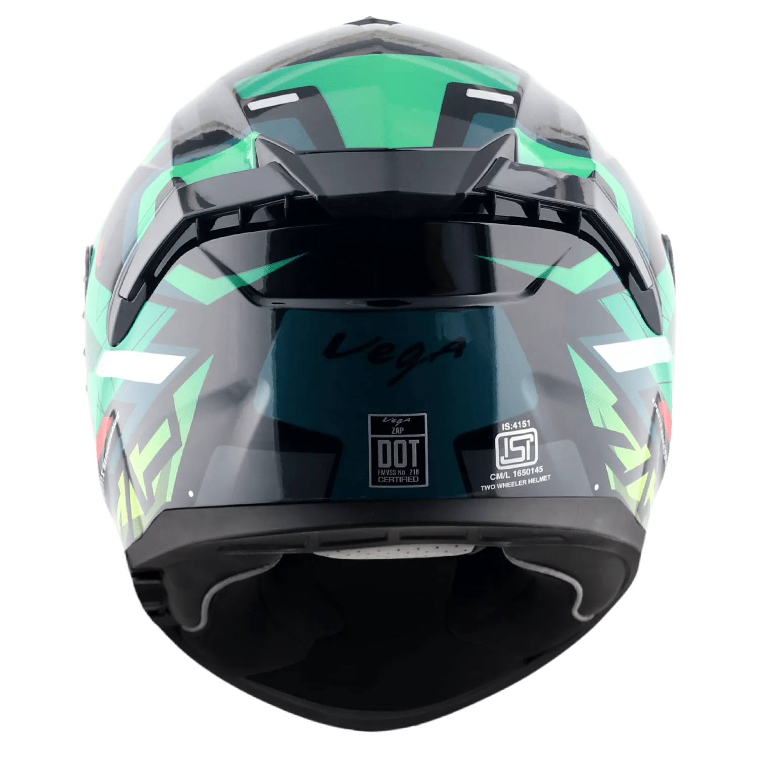 VEGA Zap Dx Volt Black Red Md Full Face Helmet